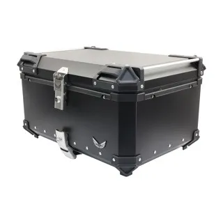 CAJA TRASERA NEGRA 65 LITROS ALUMINIO BKR